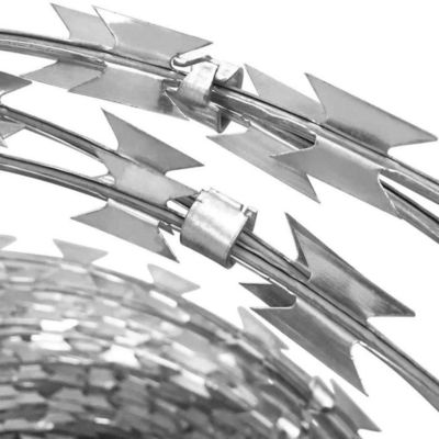 Нержавеющая сталь бритва колючая проволока сетка ролл двойной катушки Concertina проволока для ограждения границы