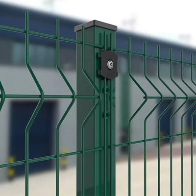 Оцинкованная сталь Металл настроить ПВХ покрытый 3d изогнутый забор для сада