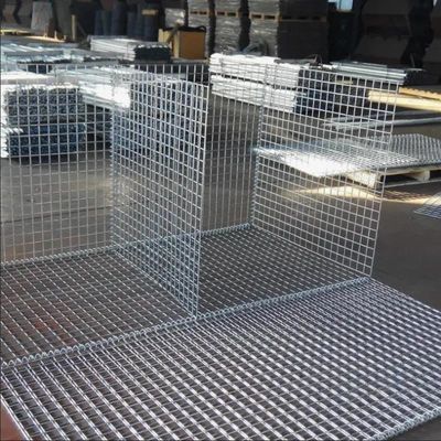 1*1*1m Горяче погруженная оцинкованная каменная клетка сварная габионная коробка с удерживающей стенкой габионная корзина