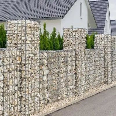 2.7 мм оцинкованный габион корзины размер 2x1x1m 1,5x1x1m с ячейкой размер 8x10cm тканевой габионной сетки