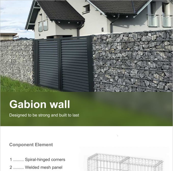Galfan 200x100x50 Gabion Metal Planter Box Gabion Rock Box Противокоррозионная коробка 2